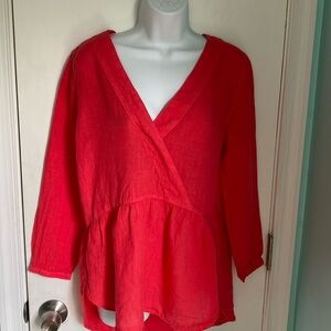 Cynthia Rowley 100# Linen blouse NWT